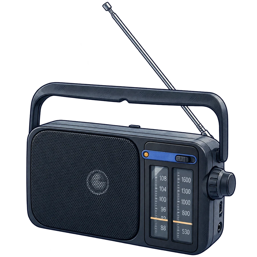 Farbige Produktillustration zur Kategorie Radio